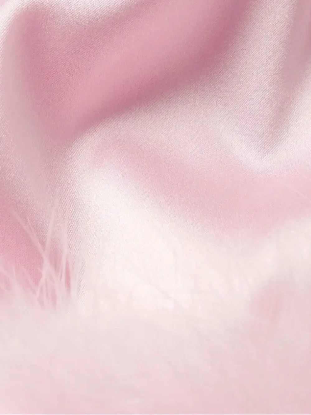 SKIMS Silk Gloves with Marabou Trim | Cherry Blossom | S | NWT